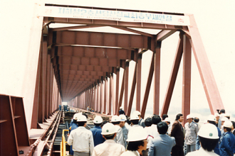 지하철2호선 당산철교 부재연결식(1979.03)